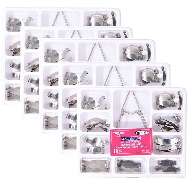 Dental Saddle Contoured Matrices Matrix 35μm/50μm with Springclip TOR VM № 1.330