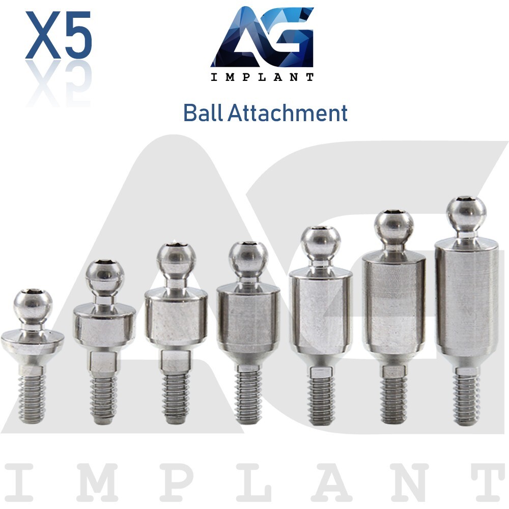 5 Standard Straight Ball Attachment Prosthetic System Int Hex 2.42mm