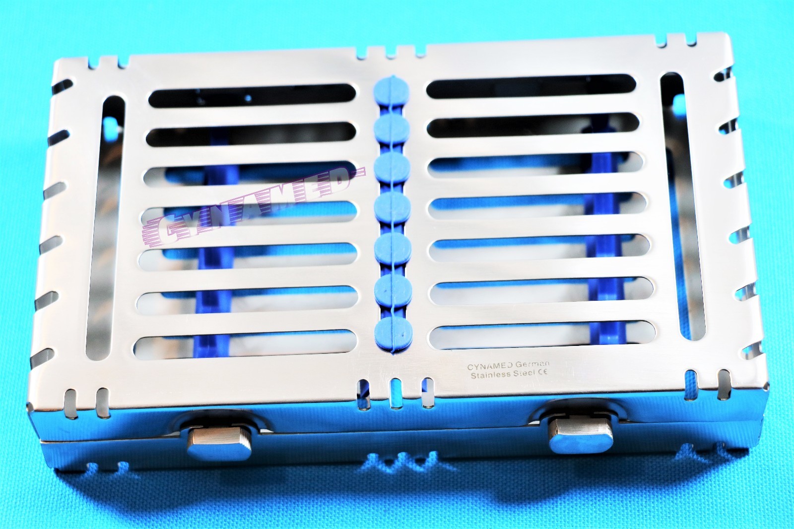 GERMAN PREMIUM DETACHABLE STERILIZING CASSETTE TRAY FOR 7 INSTRUMENTS LOT OF 3