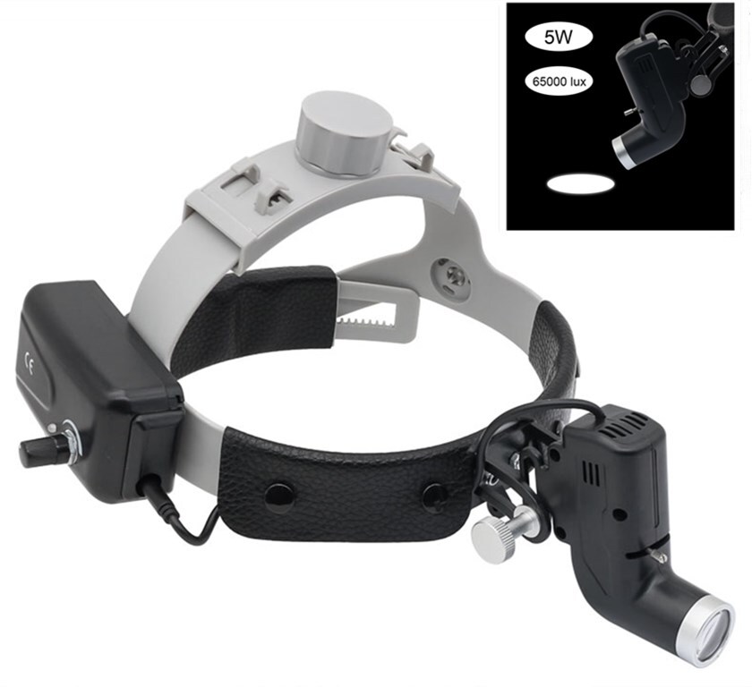 Head Wearing Dental Medical 5W LED Head Light 65000 Lux Brightness Adjustable US