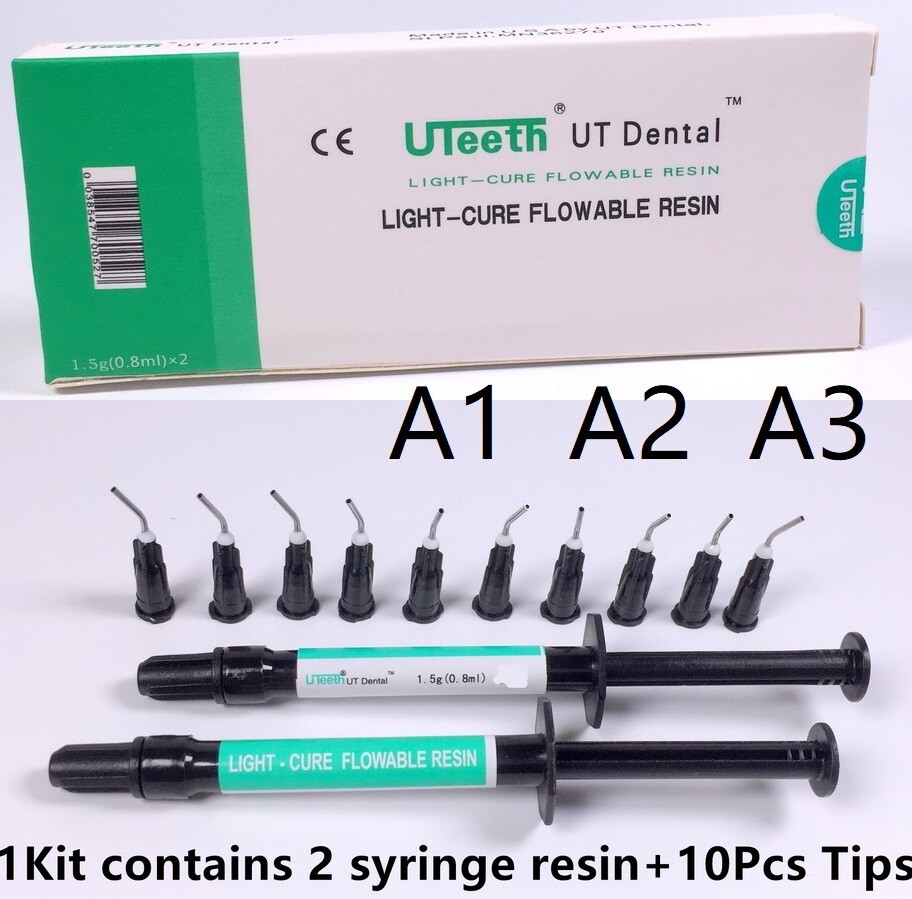 UT Dental Composite Light Cure Flowable Resin Syringes A1-3 Shade Tooth Filling