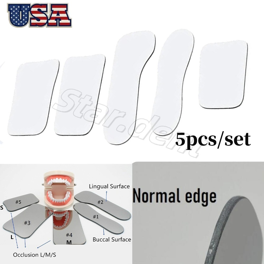 5pcs Dental Ortho Mouth Mirror Intraoral Photographic Reflector Glass Mirror