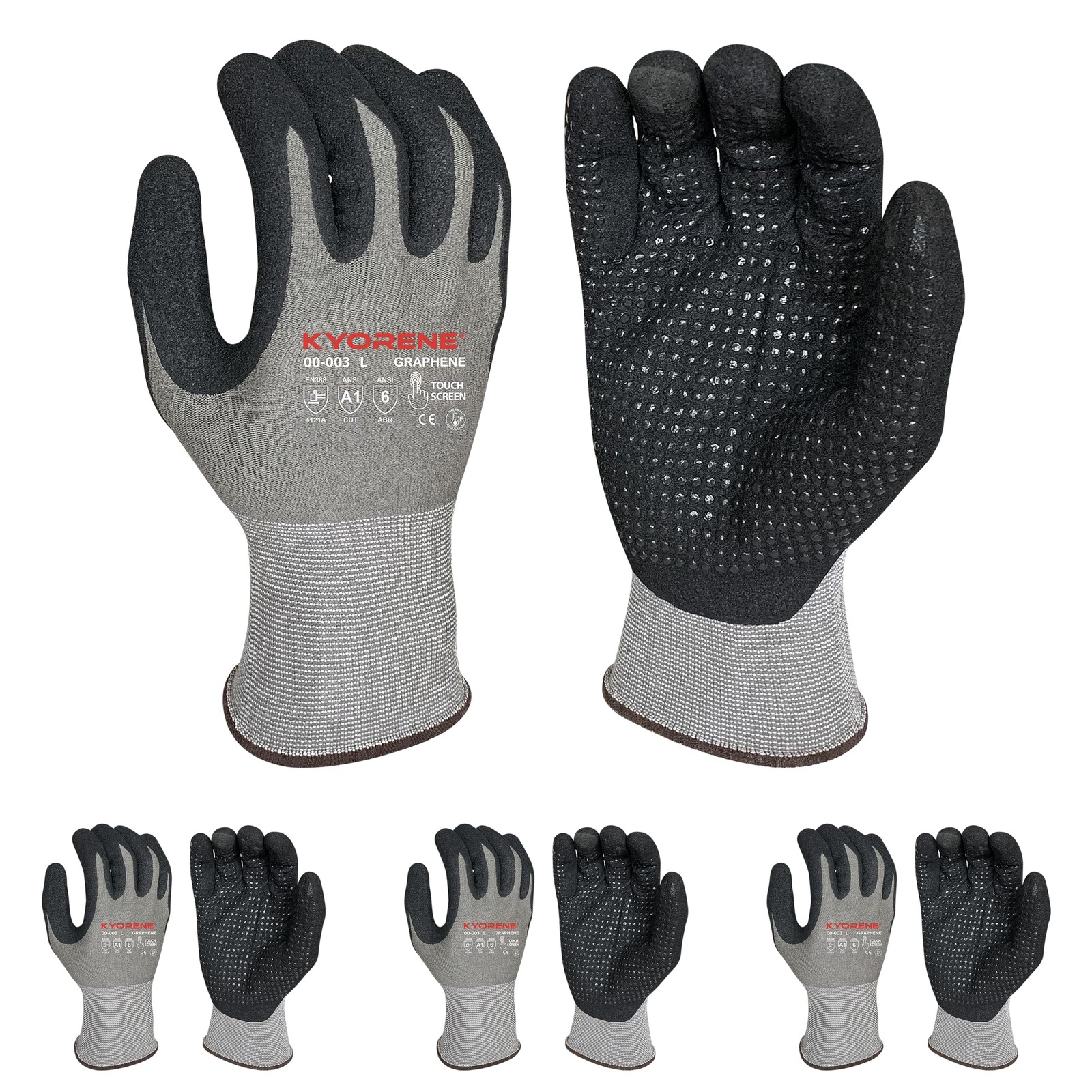 Armor Guys Kyorene Protective Work Gloves Micro Foam Nitrile Palm Gloves Added
