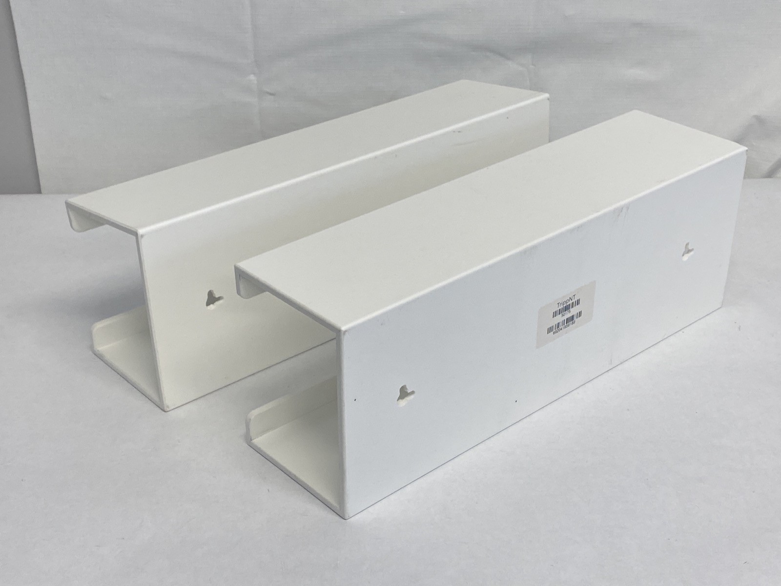 (2) TRIPPNT Large White PVC KimWipe Holder 15-1/4 L x 4-1/8 W x 5-1/2” H 50175