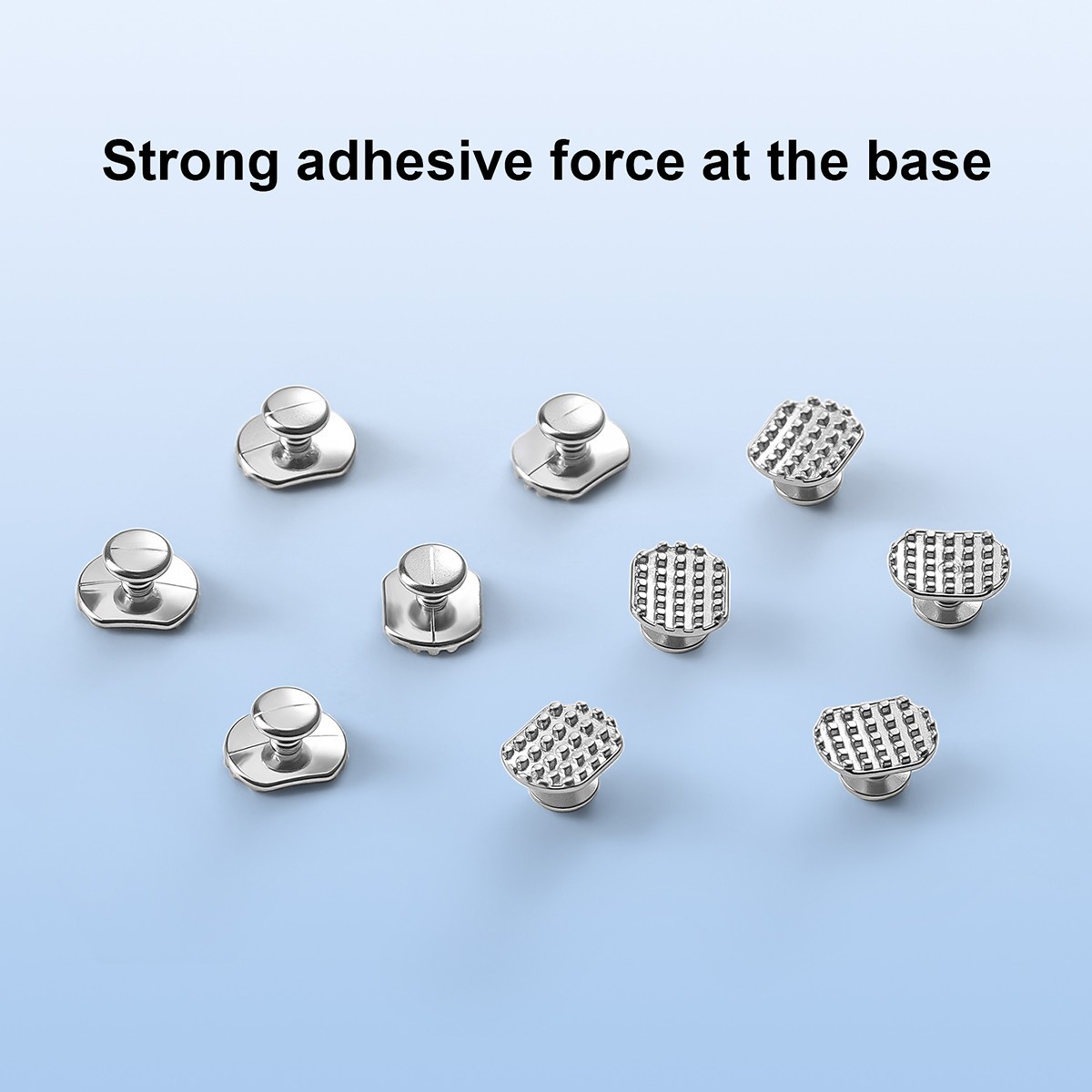 50pcs Dental Orthodontics Lingual Buttons Bondable Monoblock Round/Rectangular