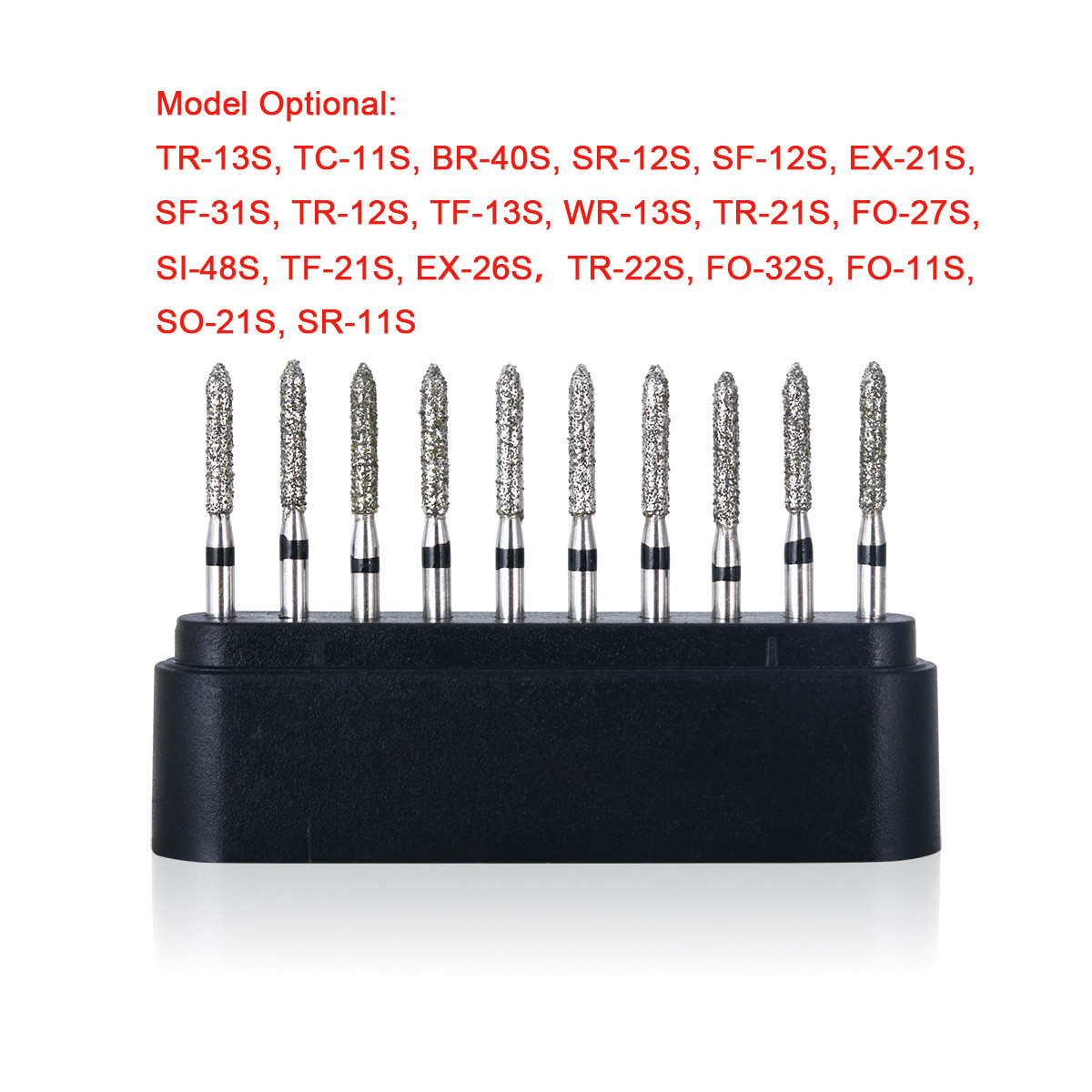 AZDENT Dental Diamond Burs Kit SO-21S for High Speed Handpiece 10pcs/kit Clinic
