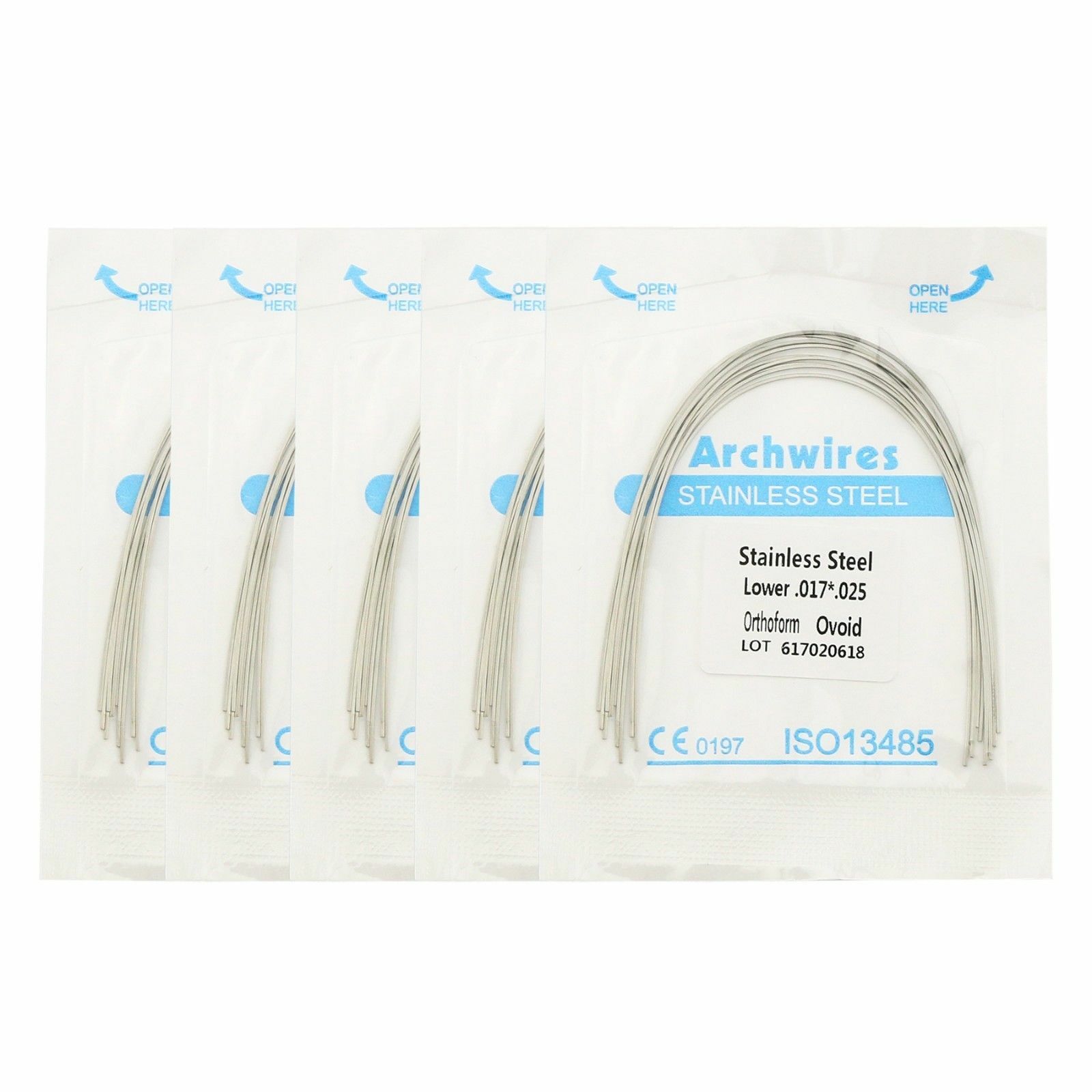 1 Pack Dental Stainless Steel Rectangular/Round Oval Ovoid Arch Wire Upper/Lower