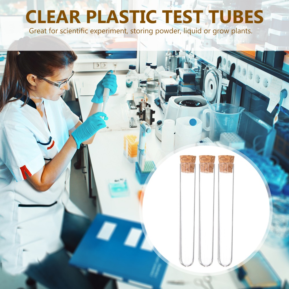 30Pcs Clear Test Tubes with Plugs for Science Projects and Crafts