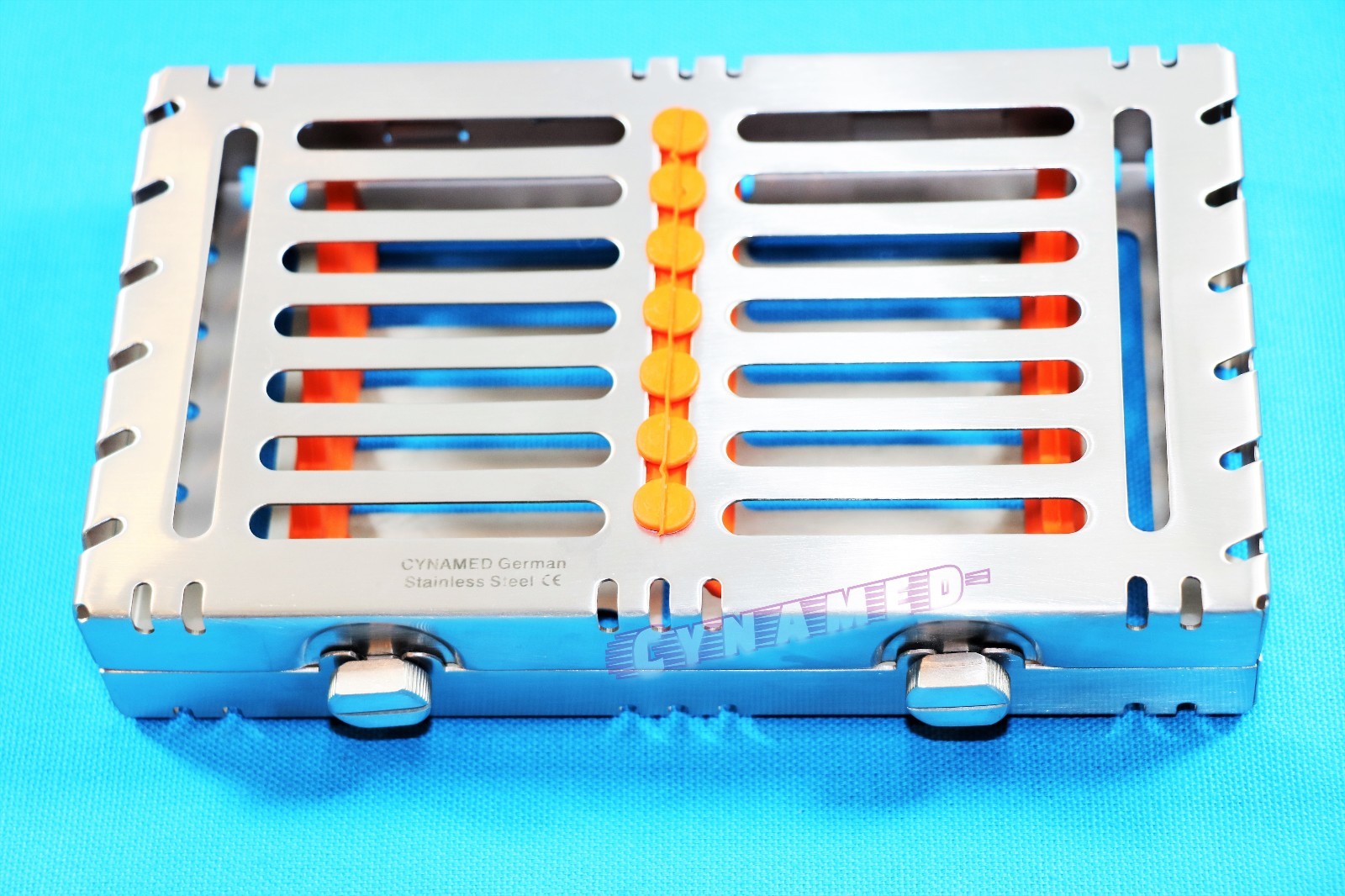 GERMAN PREMIUM DETACHABLE STERILIZING CASSETTE TRAY FOR 7 INSTRUMENTS LOT OF 3