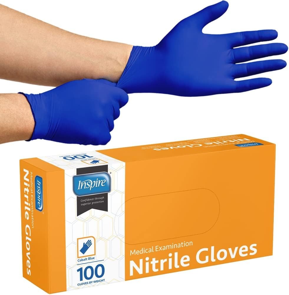 100 Count Cobalt Blue Nitrile Gloves – Protective and Versatile Disposable Wear