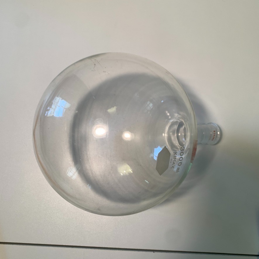 Kimax 3000mL 3L SINGLE NECK Round Bottom Boiling Flask 24/40 Labglass Inc