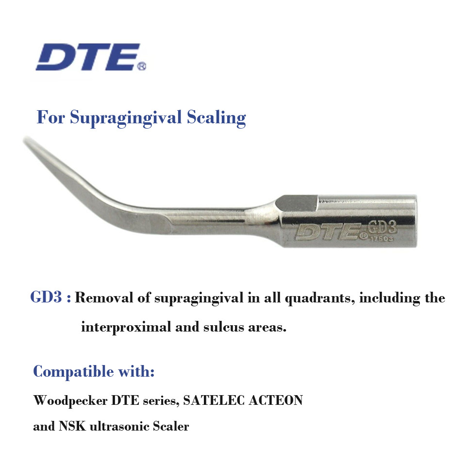 Woodpecker DTE Dental Ultrasonic Piezo Scaler Tips Endo Perio Scaling EMS Satele