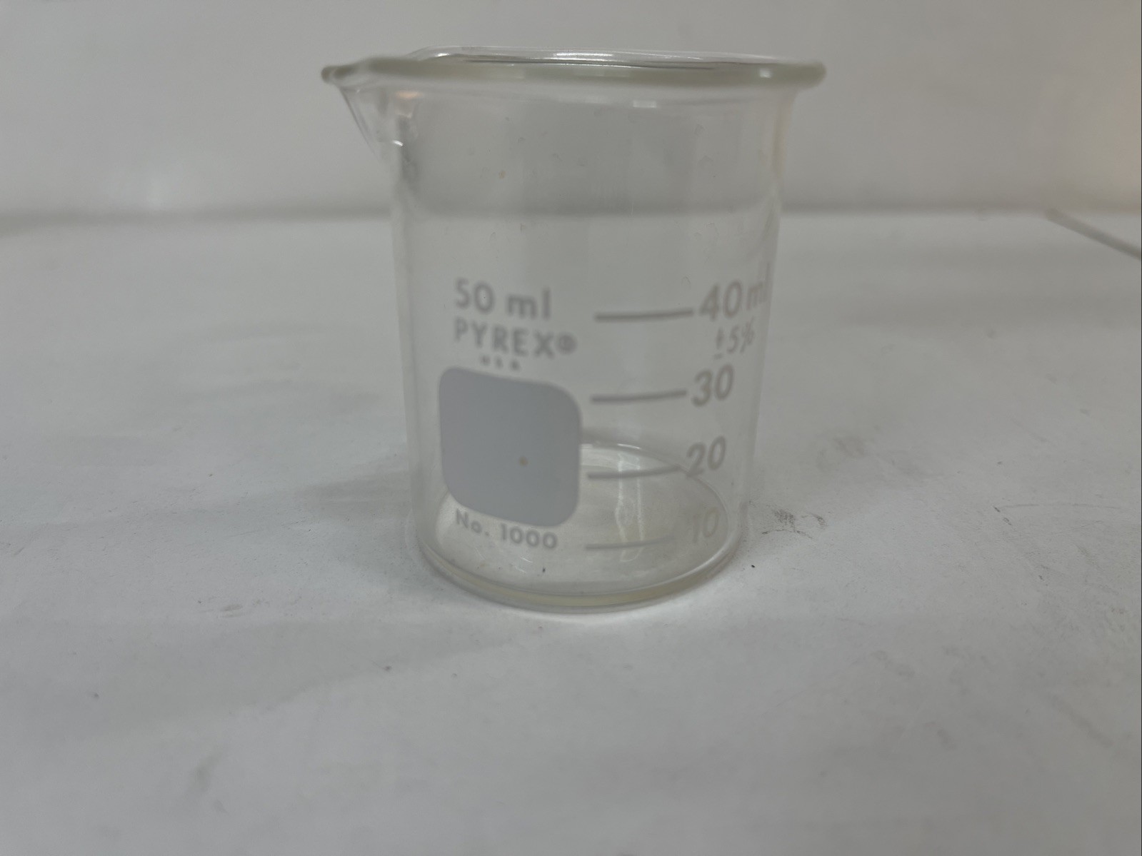 Pyrex N0. 1000 -50 mL Beaker Lab Measuring Glass