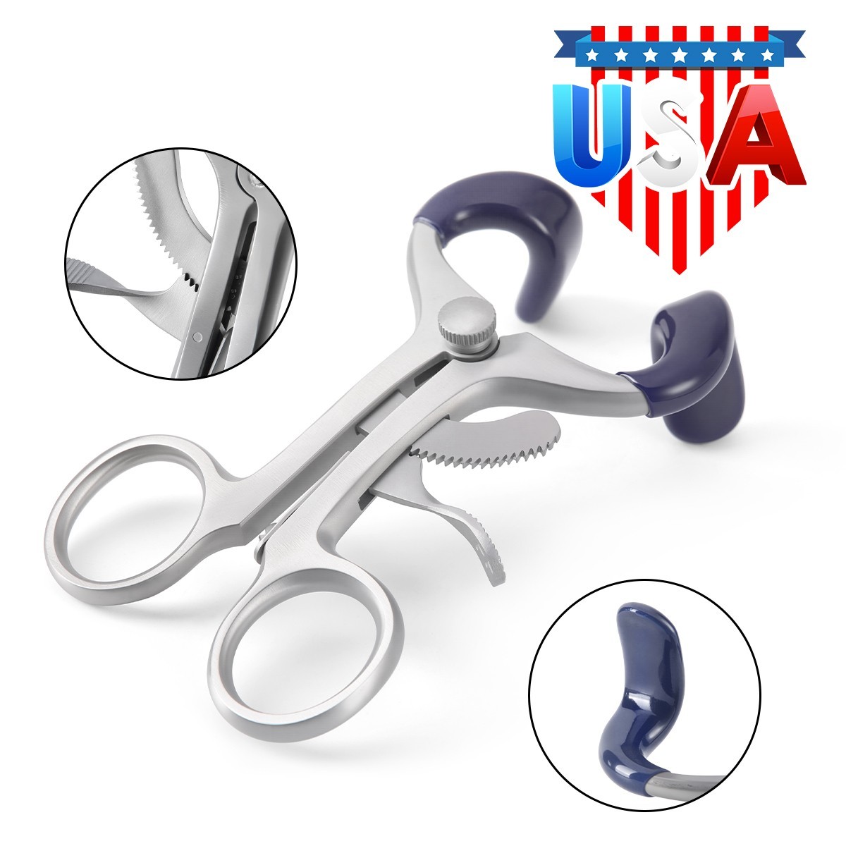 AZDENT Dental Cheek Retractors Mouth Opener Expander Stainless Steel Metal USA