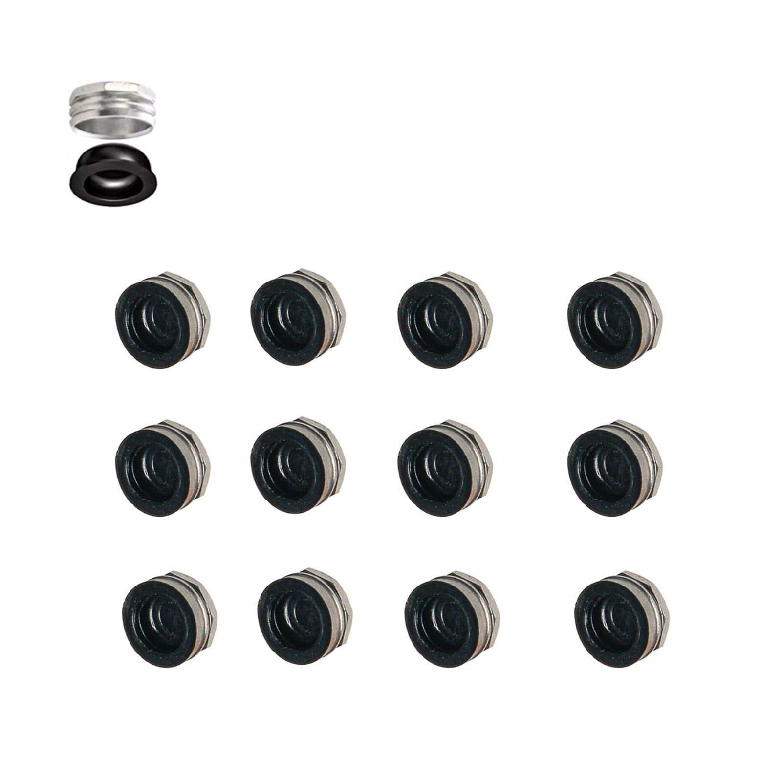 US Dental overdenture Locator Metal Housing & Replace Lab Cap Inserts Assembly