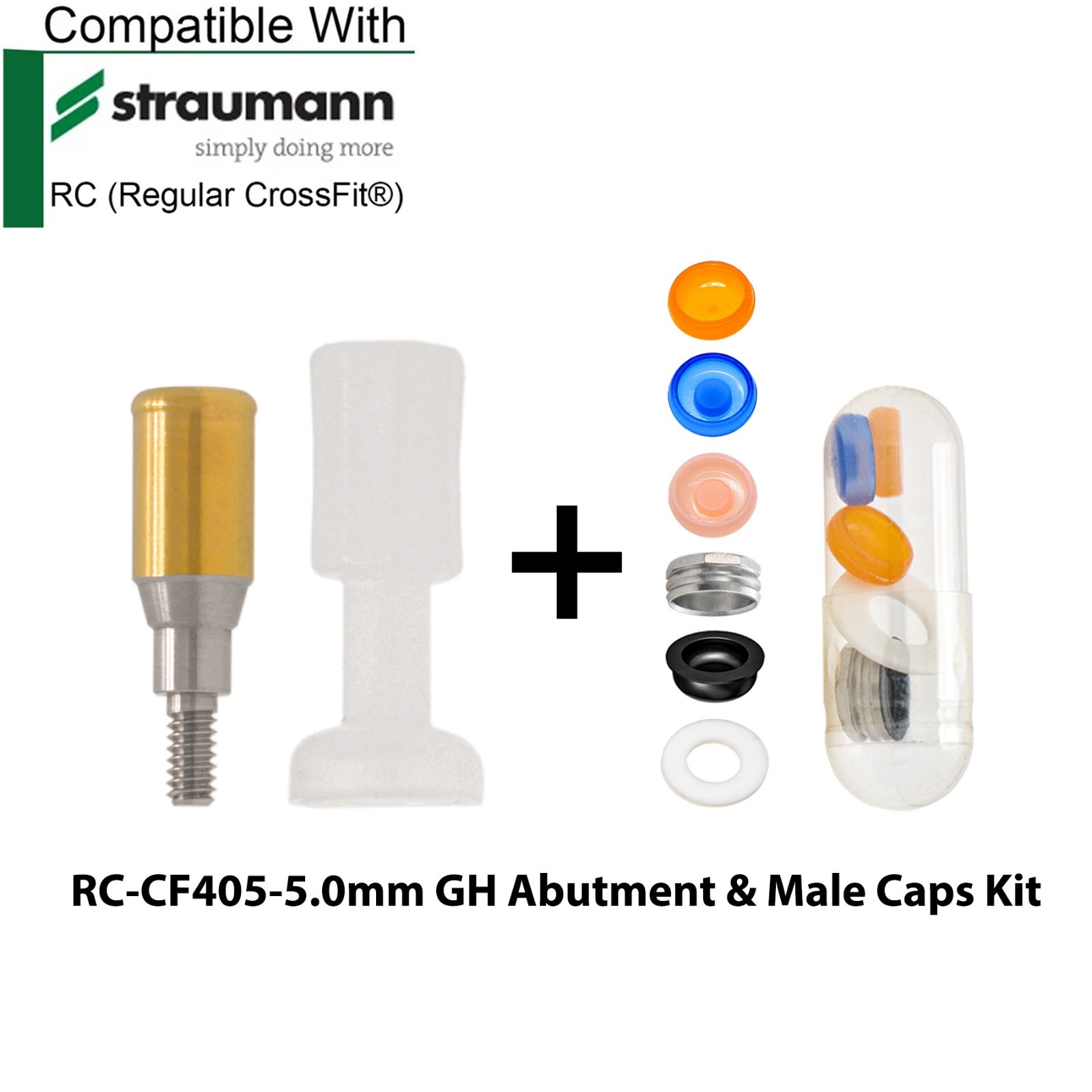 Dental Overdenture Locator Abutment 1-5.0mm GH Fits ITI Straumann NC/RC Implants