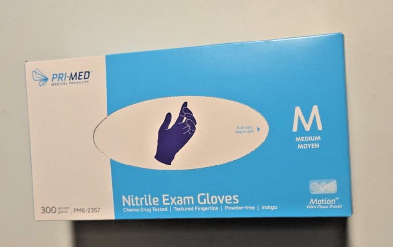 PRI-MED Medical Nitrile Exam Gloves Medium Exp 03/2030