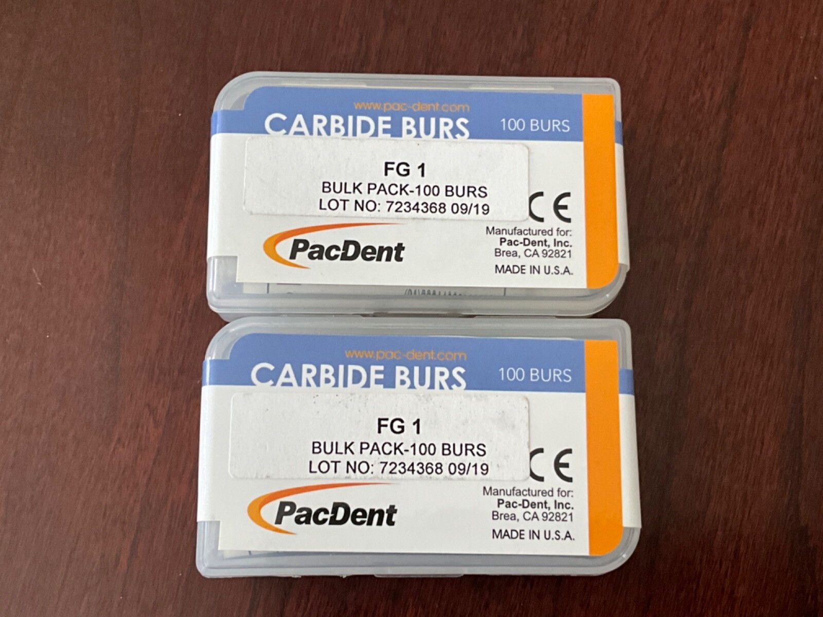 PacDent Dental Round Carbide Burs FG1 Friction Grip 100/Pack MADE IN USA!