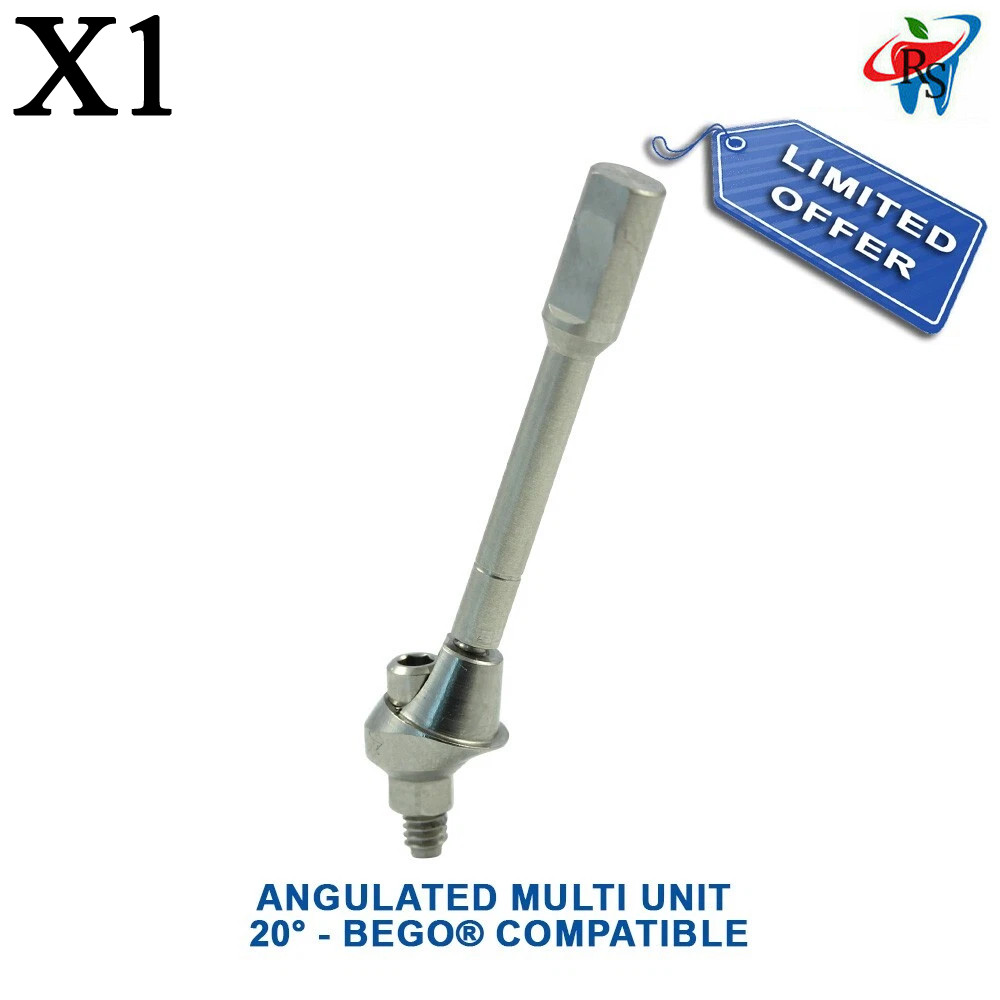 1pcs Dental BEGO Compatible Ø4.1mm Angulated Multi Unit Abutment 20° – 57512