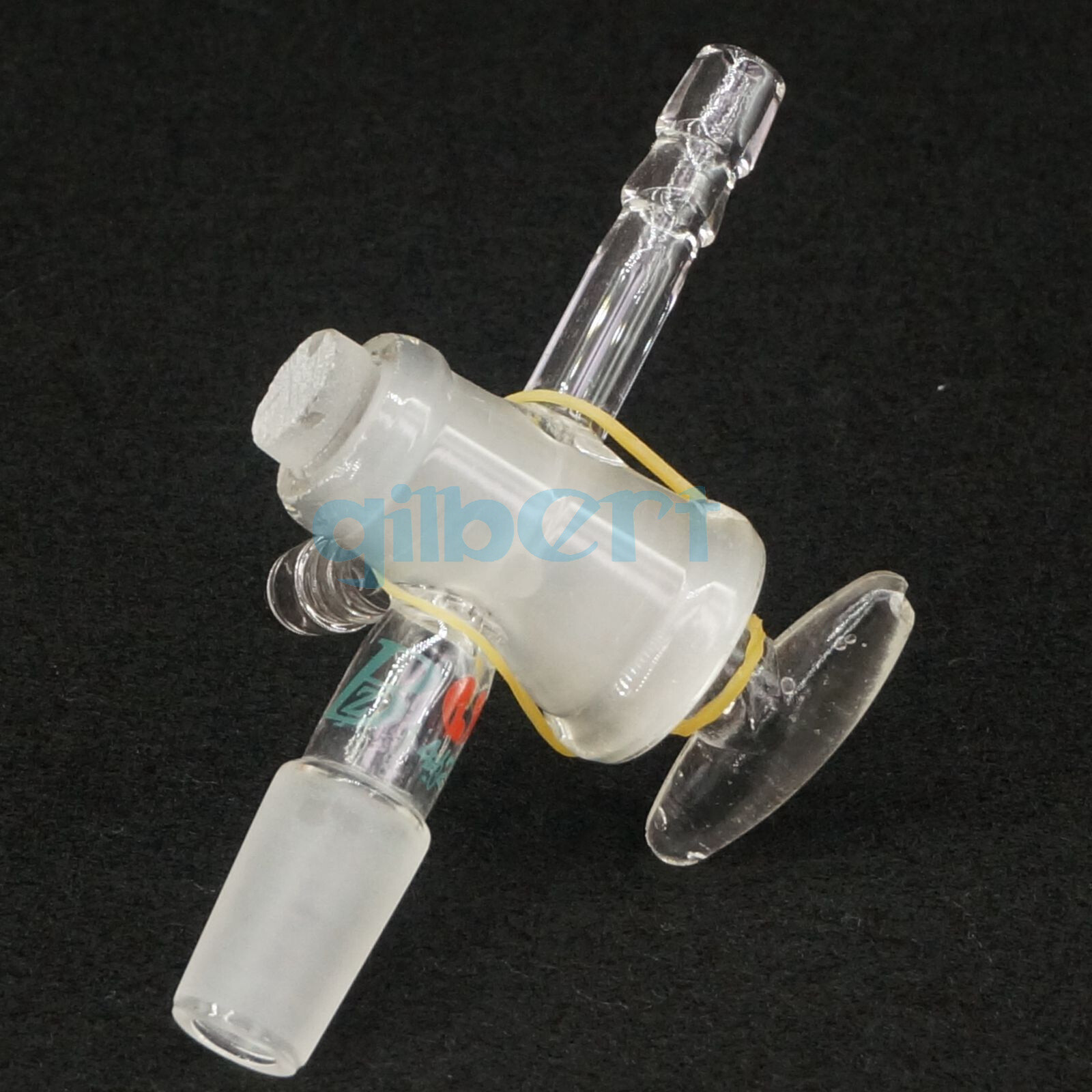 14/23 Joint Borosilicate Glass Tee Type 3-Ways 8mm Barbed Adapter Stopcock Lab
