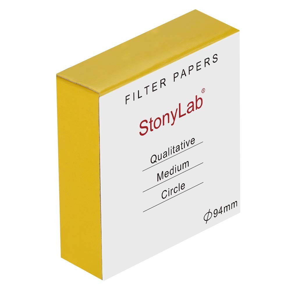 94mm Cellulose Filter Paper Circles – 20 Micron Retention, Pack of 100 Sheets
