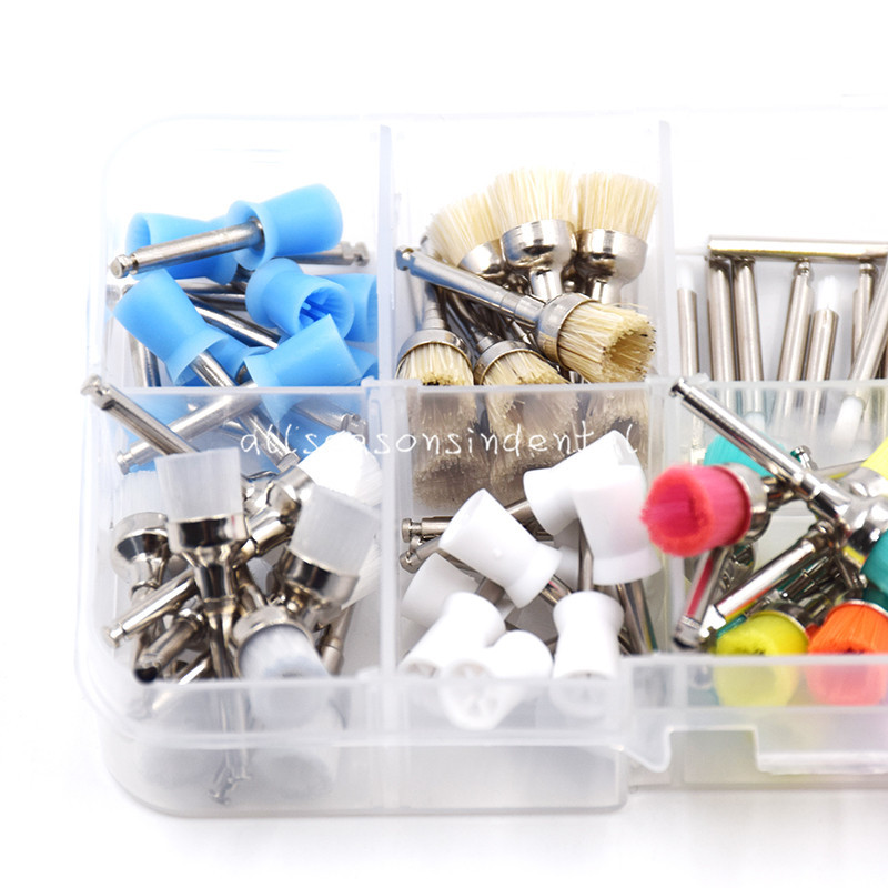 10Mixed Disposable Types Dental Prophy Brush Cup Polishing Polisher Nylon Rubber