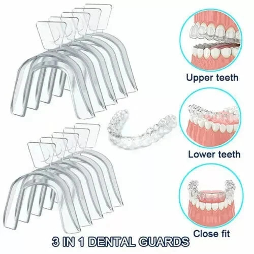 2Pcs Dental Moldable Teeth Whitening Trays Thermaforming Mouth Gel Bleaching Kit