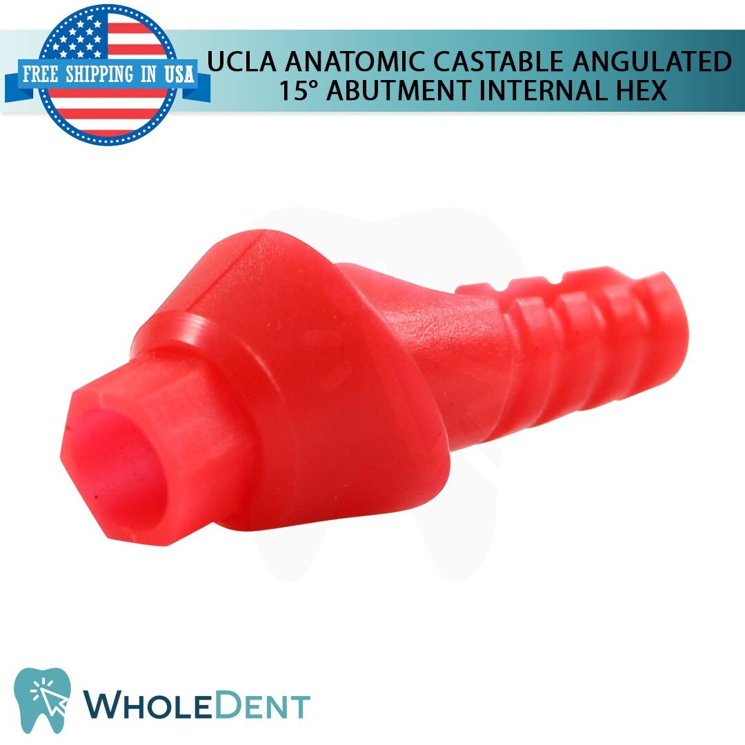 10x UCLA Angulated Anatomic Fully Castable Abutment 15° Int Hex