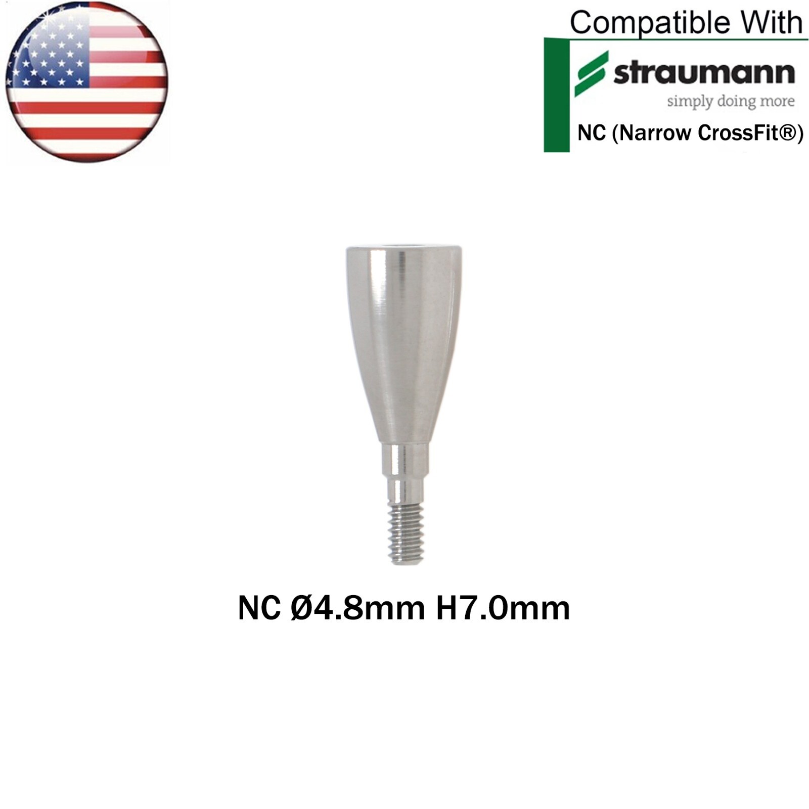 US Dental Healing Abutment Healing Closure Cap Mini Fit Straumann ITI Ø3.6/4.8mm