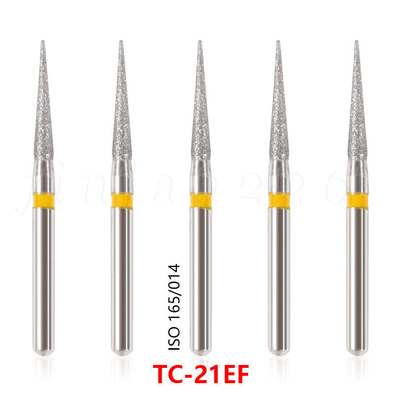 50pcs EF Extrafine Dental Diamond Burs For High Speed Handpiece Friction Grip