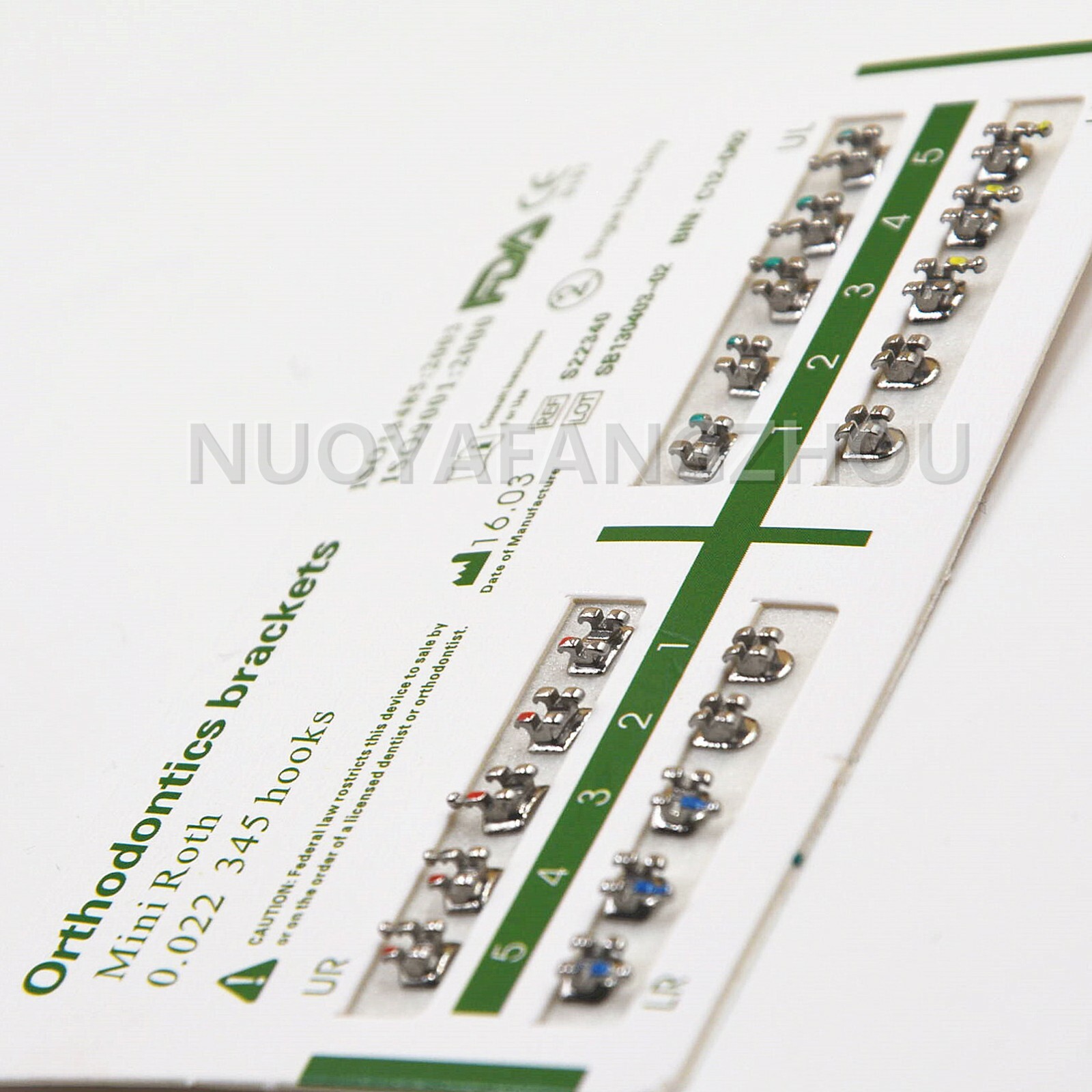 5 Sets Dental Teeth Brackets Mini Roth 022 345 Hooks Mesh Base Ultrathin Braces