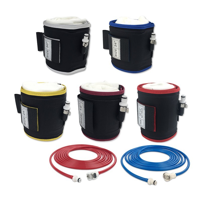 Cylindrical Tourniquet Cuff 12» 18» 24» 30» 34» & Tourniquet Hose (7Pcs)