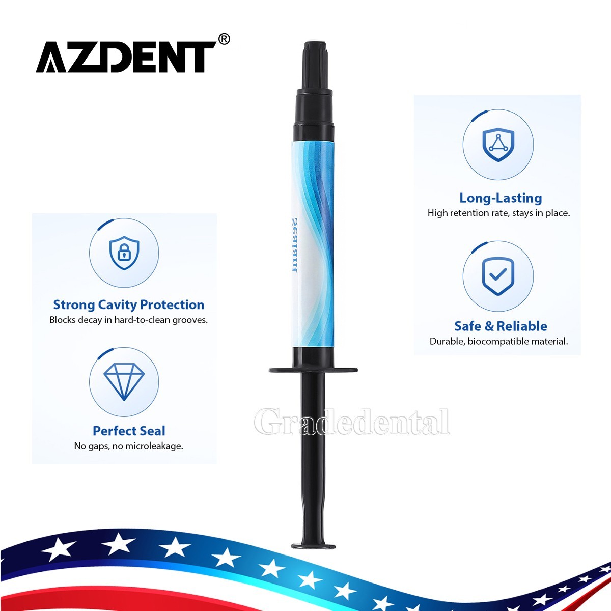 Dental Light Cure Pit And Fissure Sealant Syringe Caries Prevention Teeth