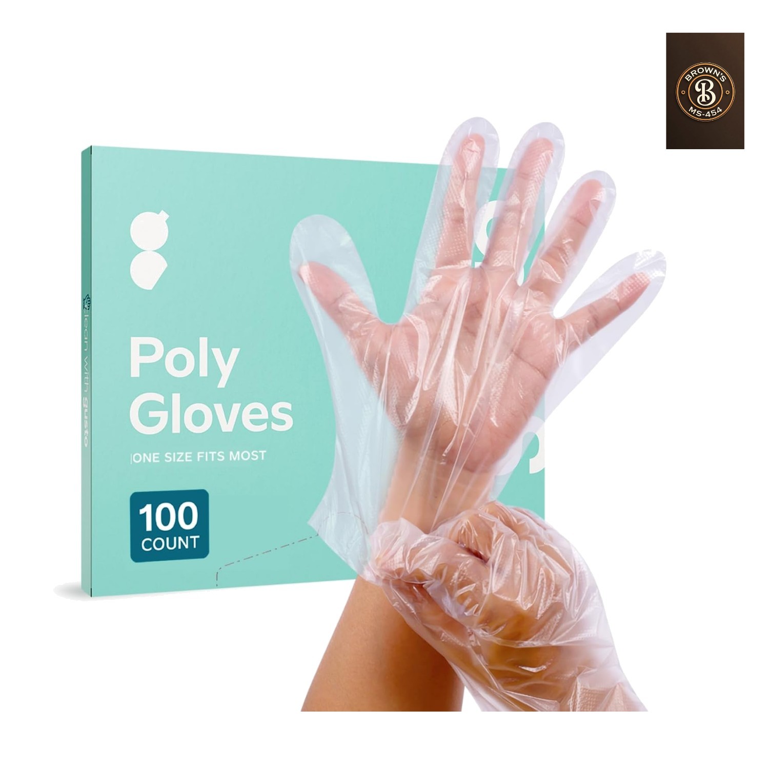 Comfy Package [100 Count] Disposable Poly Plastic Gloves for Cooking, Food Pr…