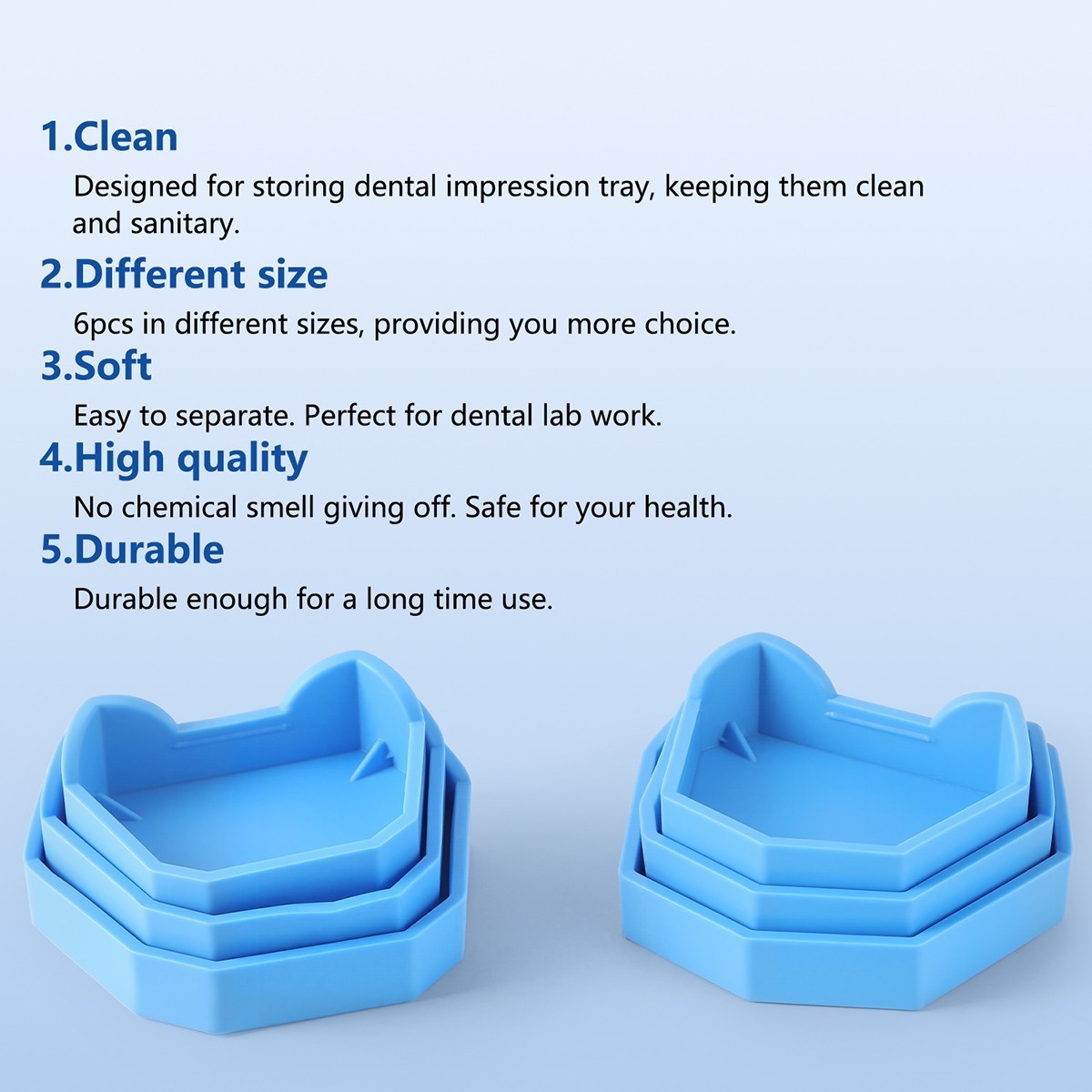 Dental Lab Silicon Rubber Plaster Model Base Denture Impression Tray Former Base