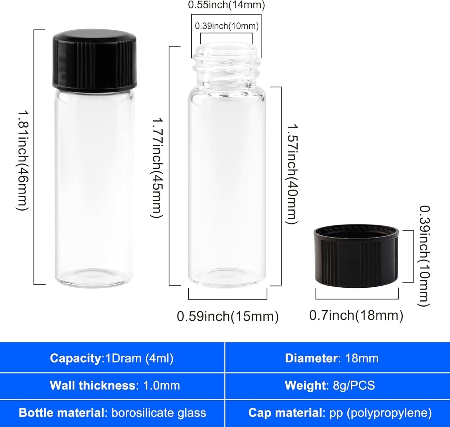 Versatile 10PCS 4ml Glass Sample Vials with Droppers – For Travel & Storage