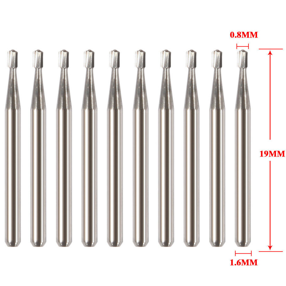 10 Pcs/box Dental Tungsten Carbide Drills Burs FG Bur for High Handpiece 1.6mm