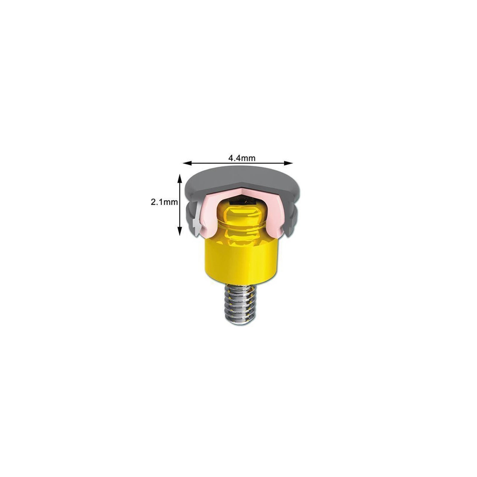 Hiossen ET Locator Overdenture Abutment Male Cap fit Osstem Mini/Regular Dio 3.7