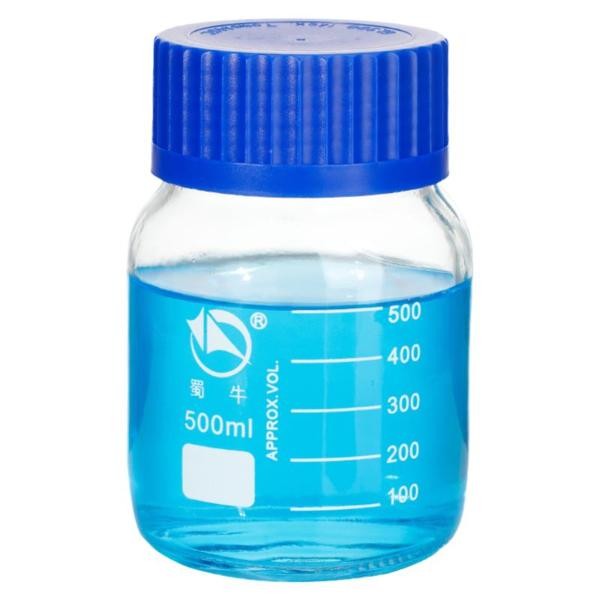 Lab Supply: 250ml-5000ml Reagent Bottles w/ GL80 Blue Cap, Temperature Resistant