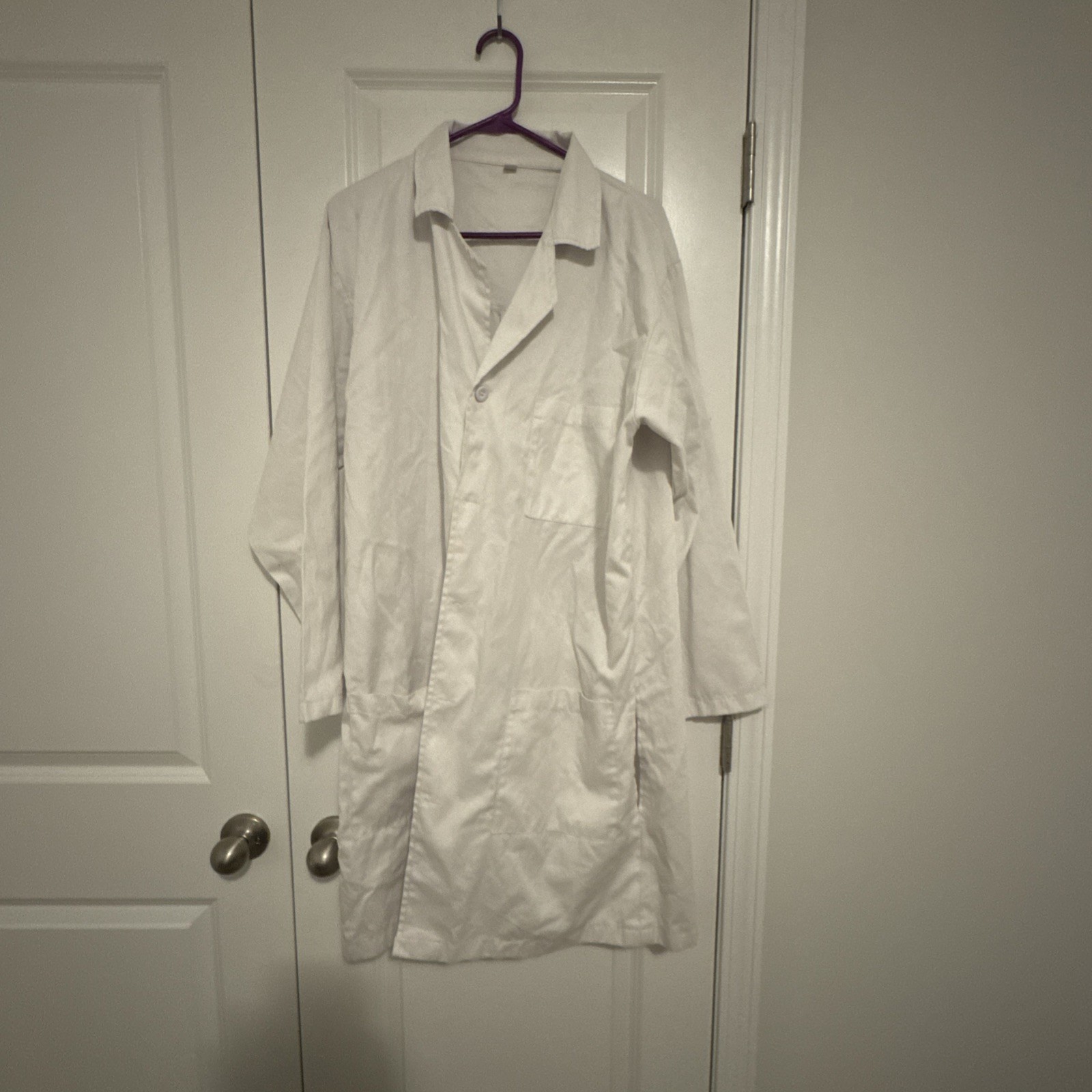 NY Threads Professional Lab Coat Long Sleeve -White