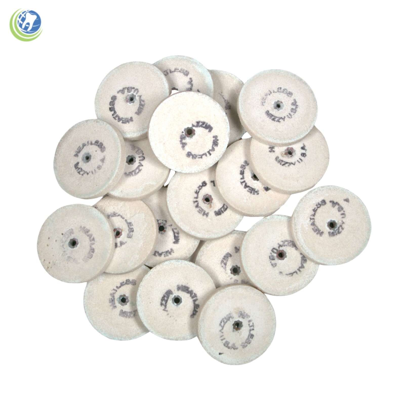 Dental Laboratory Abrasive Heatless Wheels White Aluminous Oxide #2 1/8″ x 1″