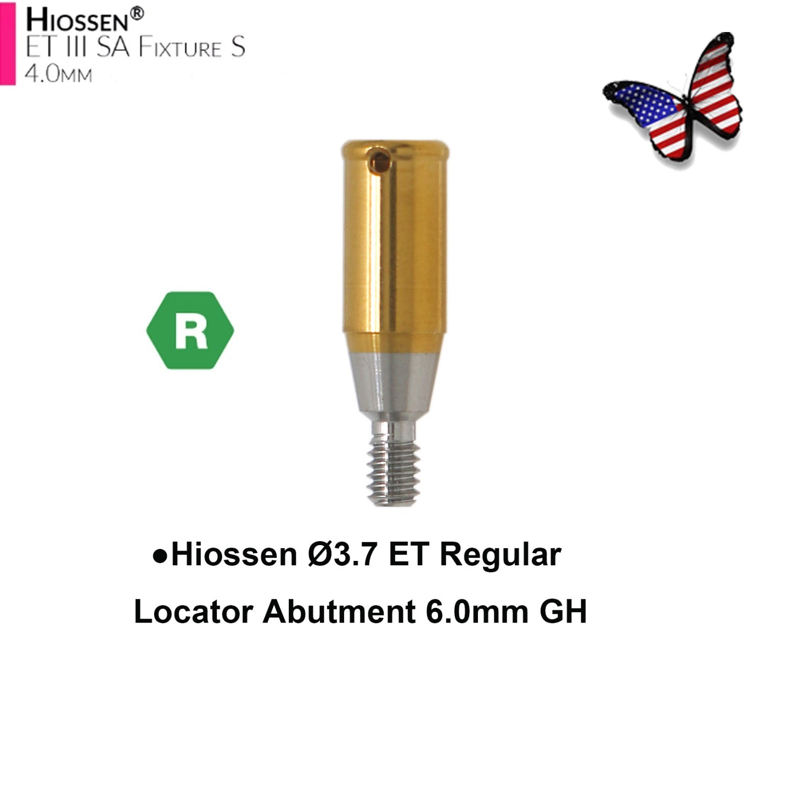 Dental Locator Abutment Compatible Hiossen Osstem Regular Mini Platform Titanium