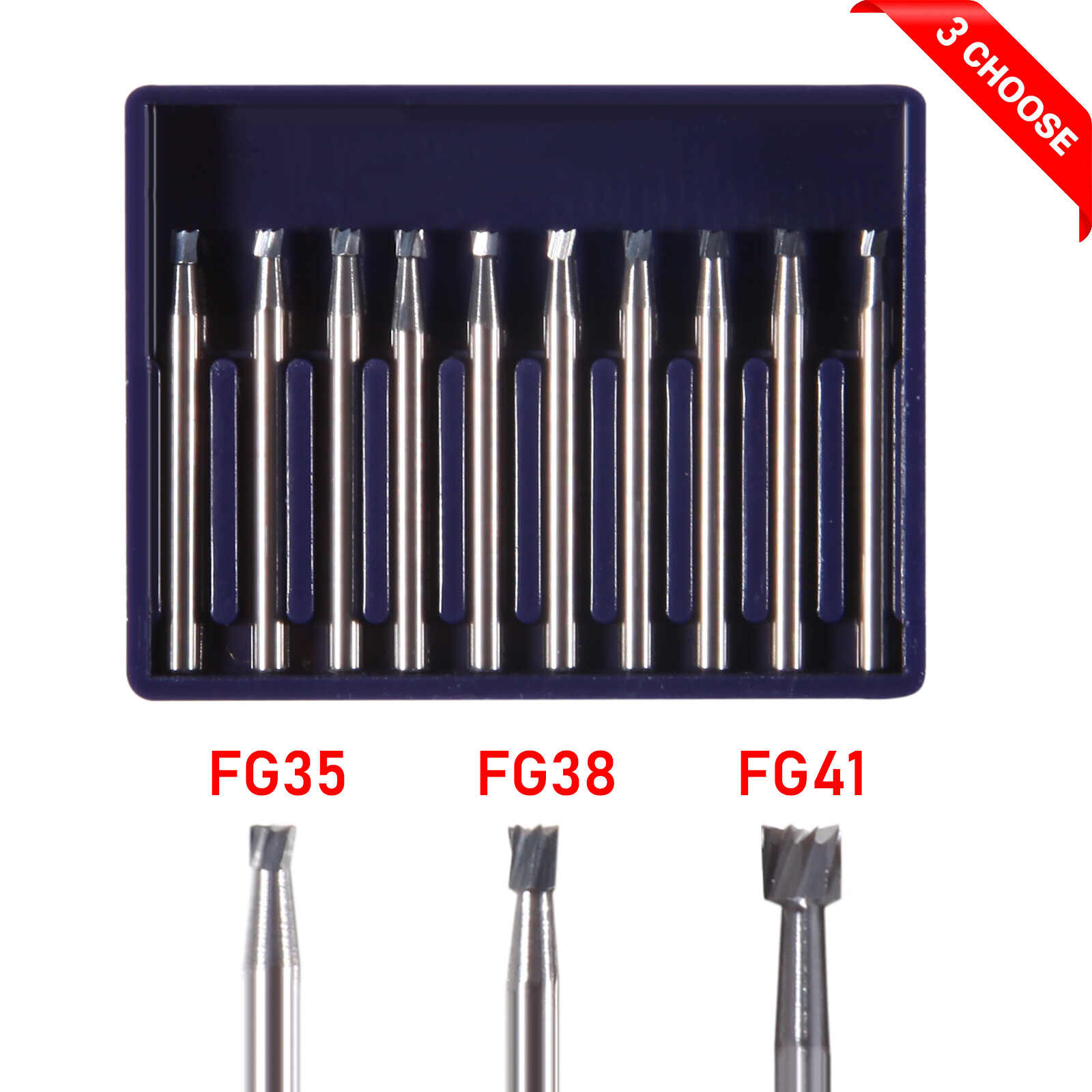 Dental FG Tungsten Steel Carbide Burs for High Speed Handpiece Inverted Cone ns