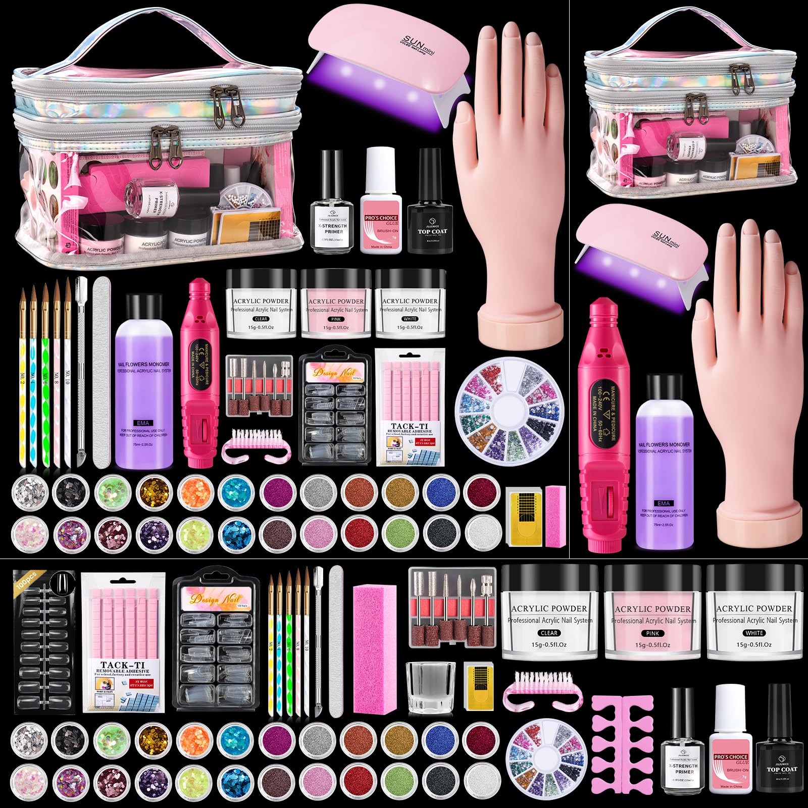 Wilfniee Nail Kit For Beginners Everything Practice Nail Hand Acrylic Set