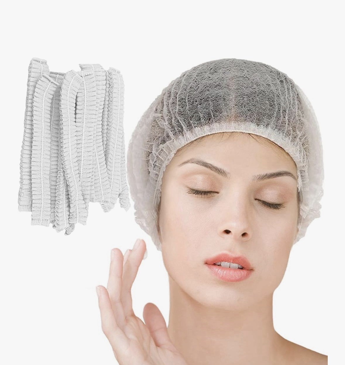 35 Disposable Latex-Free Caps for Spa, Beauty Salon, Food Service