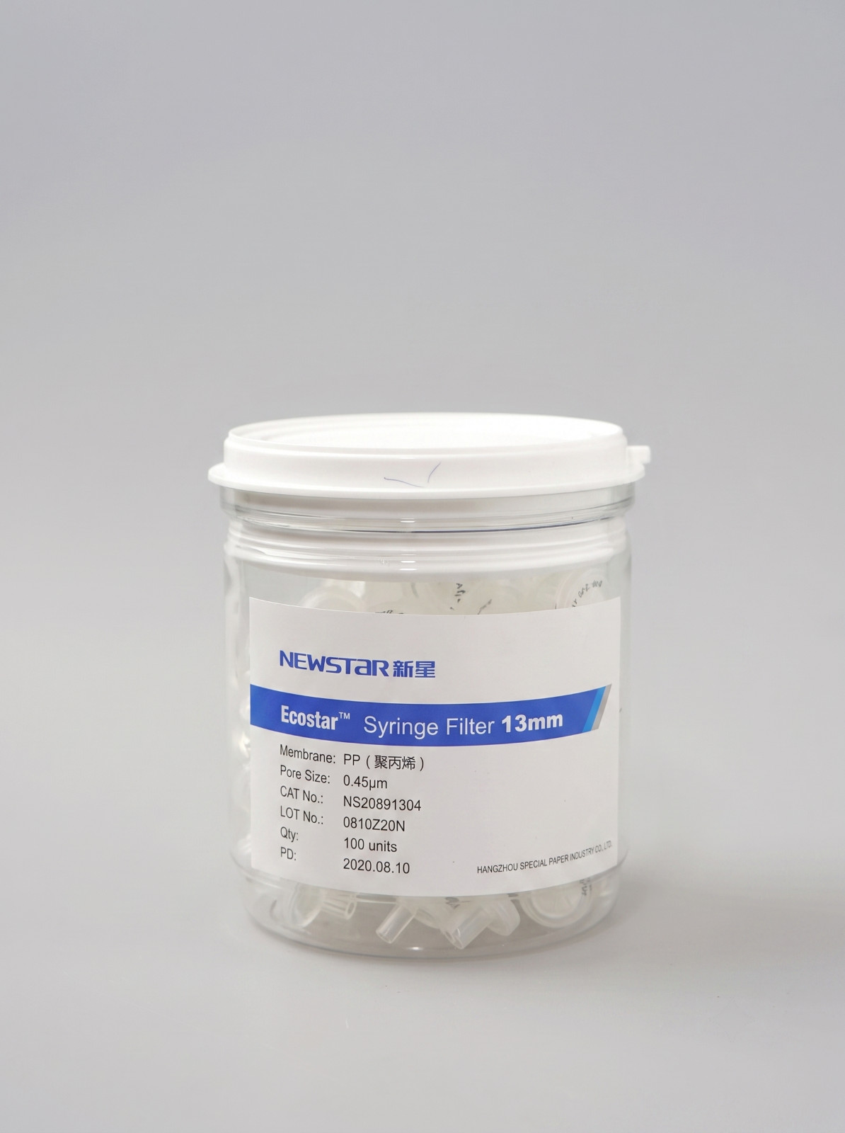 PP Syringe Filter 13mm 0.22um / 0.45um 100 Pcs Lab Polypropylene Pre-filter