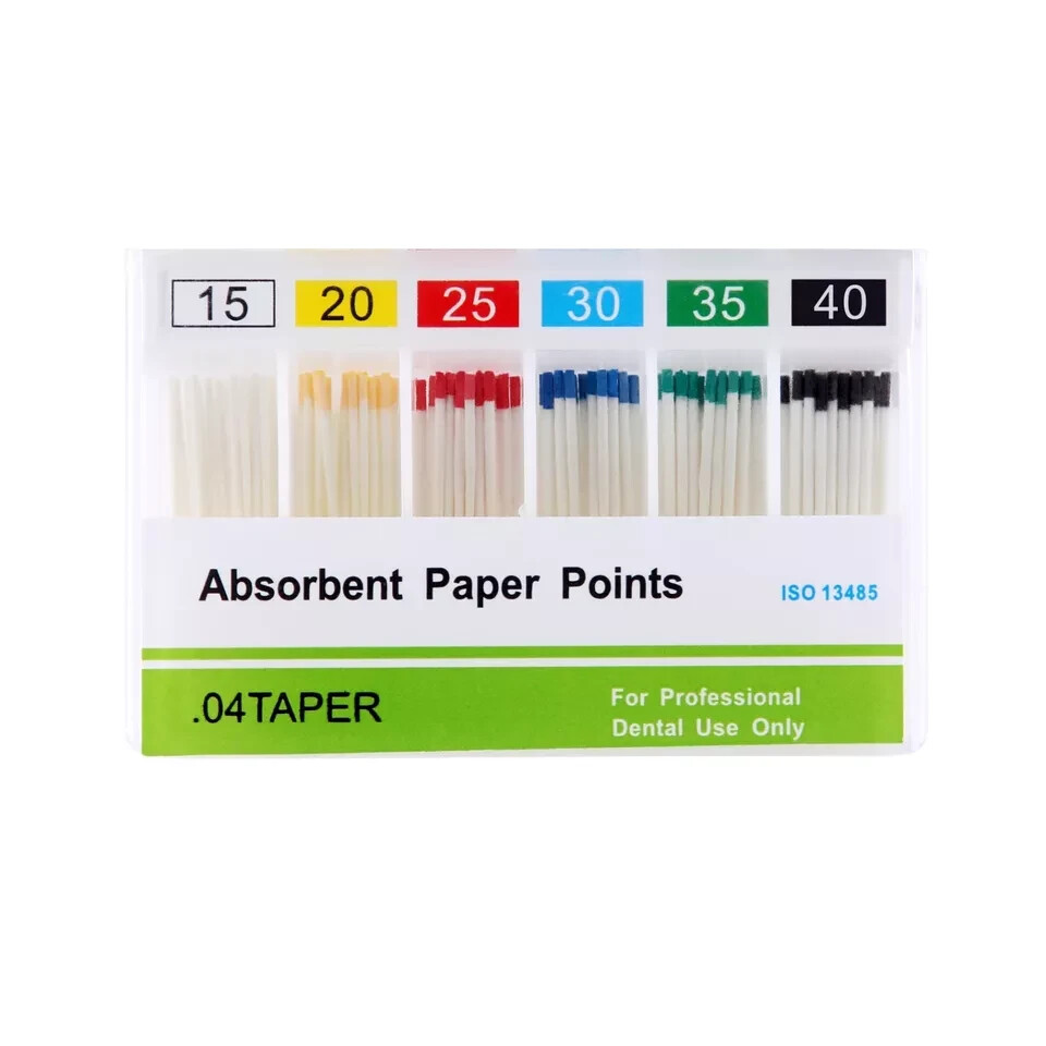 Dental Endo Absorbent Paper Points Fiber Taper 0.02/0.04/0.06 15#-40# 45#-80#