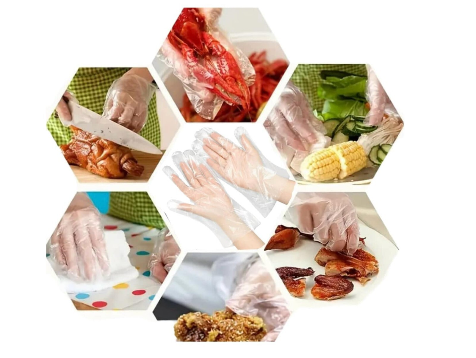 Disposable TPE Food Safe Grade Gloves Transparent Plastic Glove