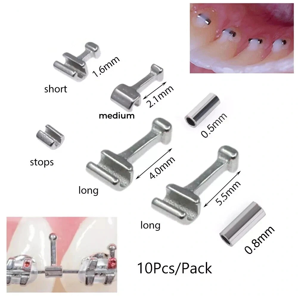 Dental Orthodontic Stainless Steel Arch Wires Crimpable Long/Medium/Short Hook