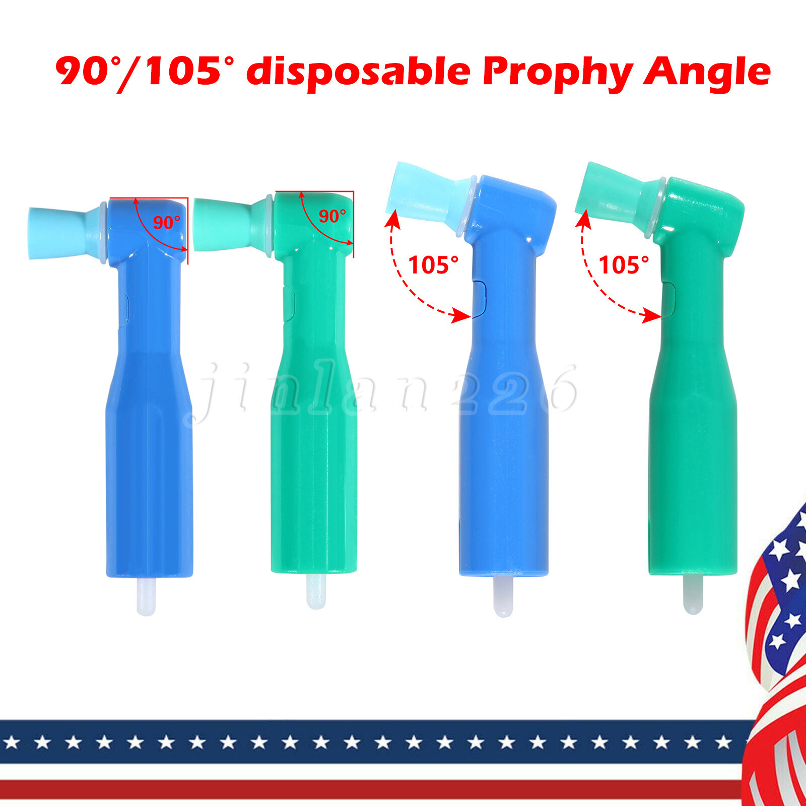 Dental Polishing Cup Brushes Disposable Prophy Angles Cups Latex Free 90°/105°